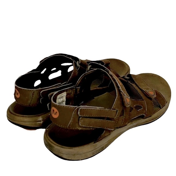 Merrell Men’s Dark Earth/Marmalade Air Cushion Sandals - Picture 10 of 15